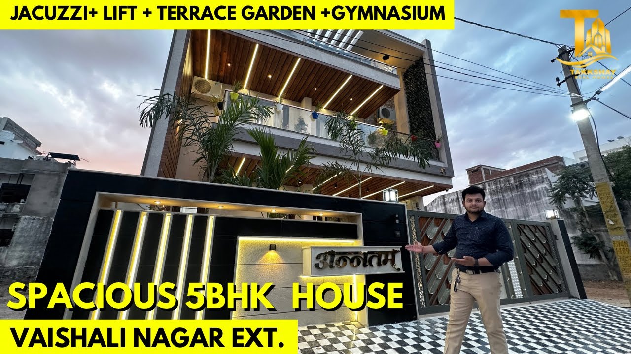 233 Gaj Kothi 5 BHK Villa in Vaishali Nagar Extension with Terrace Garden, Lift and Jacuzzi