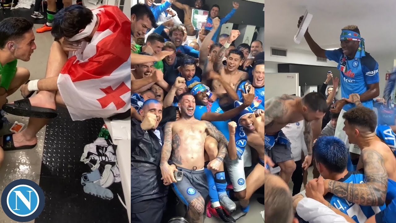 Crazy Napoli Dressing Room Celebrations After Winning The Scudetto For The First Time In 33 Years