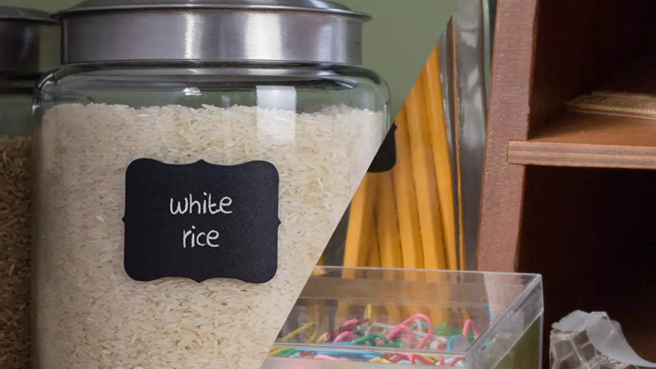 Organize Anything:Cestari Reusable Chalkboard Labels