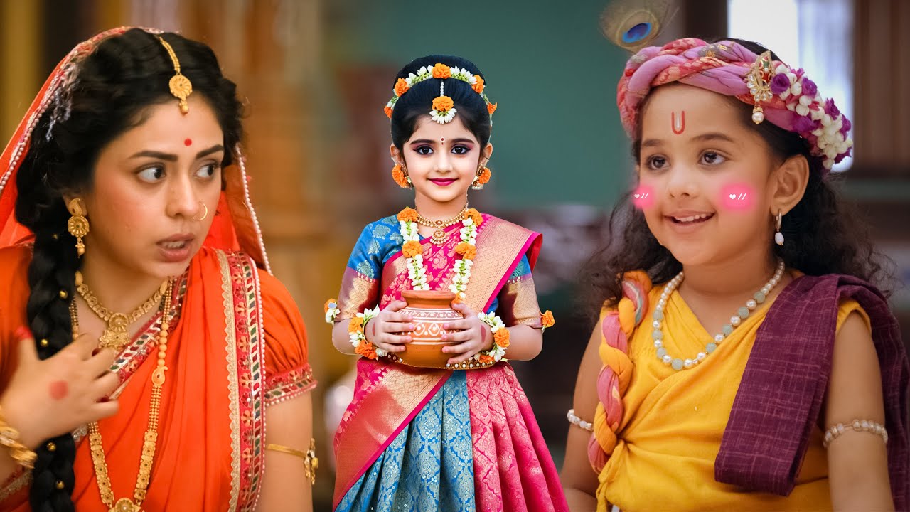 राधा और बाल कान्हा के प्रेम को मैय्या ने देखा || यशोमती मैय्या के नंदलाला || Shree Krishan Leela