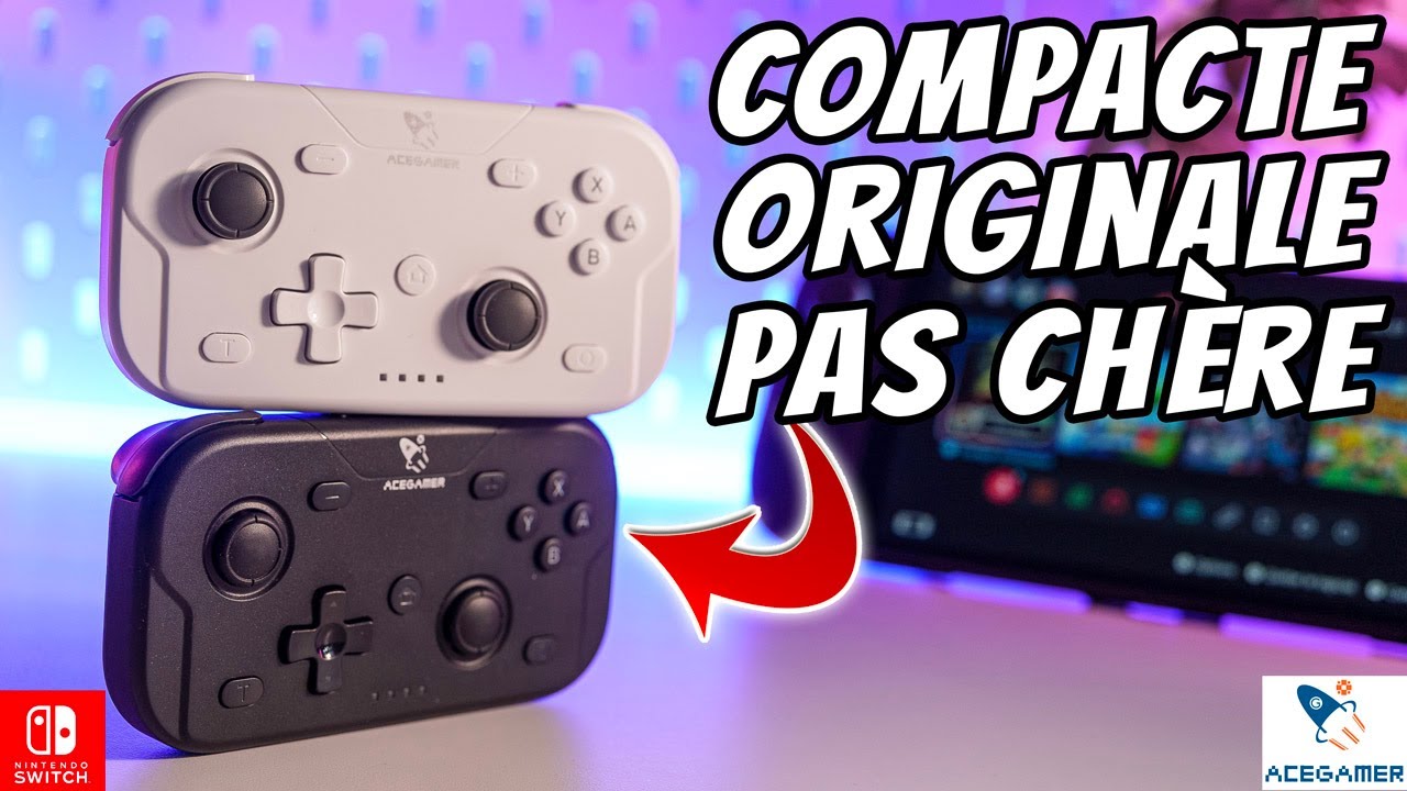 ACEGAMER T50 La Manette de Poche aux Sticks Retractables pour SWITCH PC iOS Android