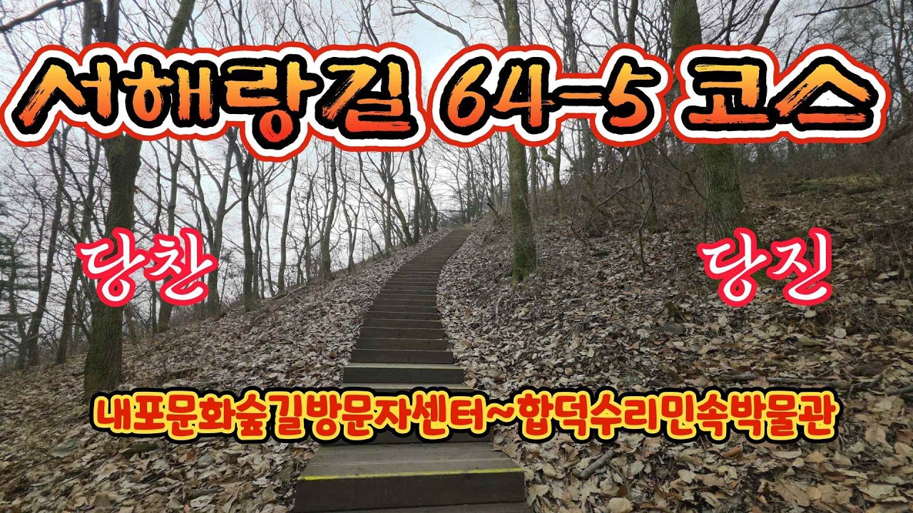 서해랑길64-5코스(19.3km)/ 당찬 당진/걷는길을 영상으로/내포문화숲길방문자센터~합덕수리민속박물관/갤럭시 s25/8k