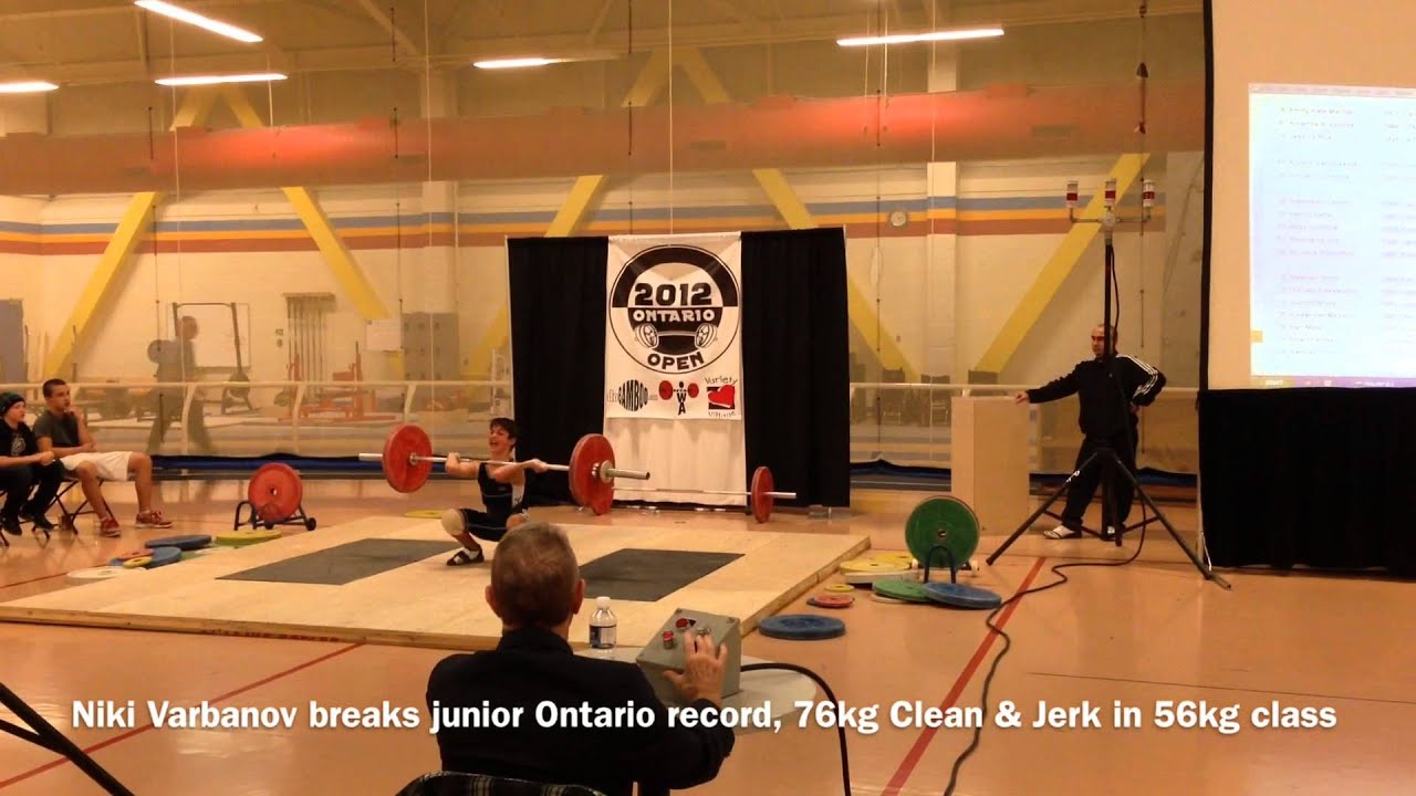 12 year old Niki Varbanov (Son of Alex Varbanov) breaks Ontario Junior Record in Clean & Jerk