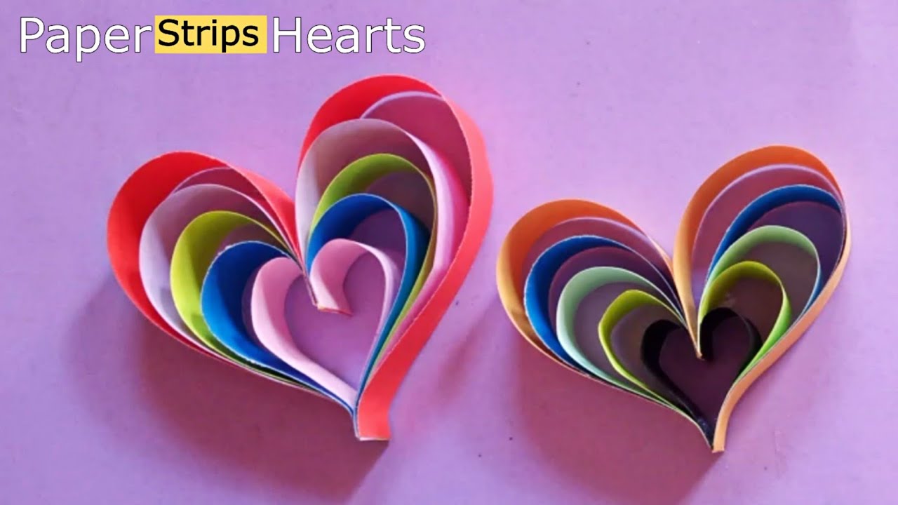 DIY Guide: Crafting Paper Strip Hearts (Folding Instruction)