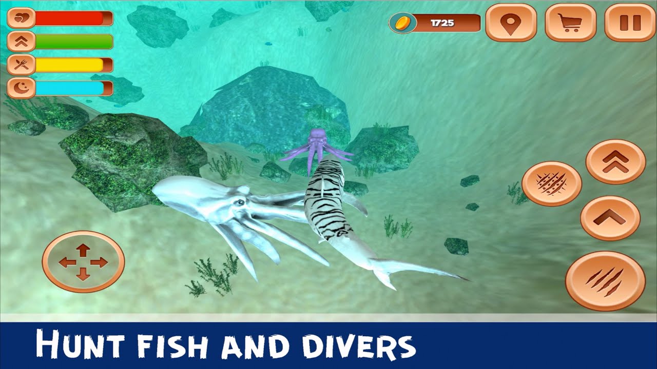 Giant Tiger Hungry Shark Simulator 3D IOS/Android