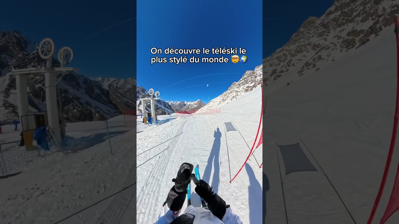 Ce t&eacute;l&eacute;ski, c&rsquo;est l&rsquo;id&eacute;e du si&egrave;cle !? 😱🎿 Il y a &eacute;galement un t&eacute;l&eacute;ski 3 places et 4 places 🤩 #ski
