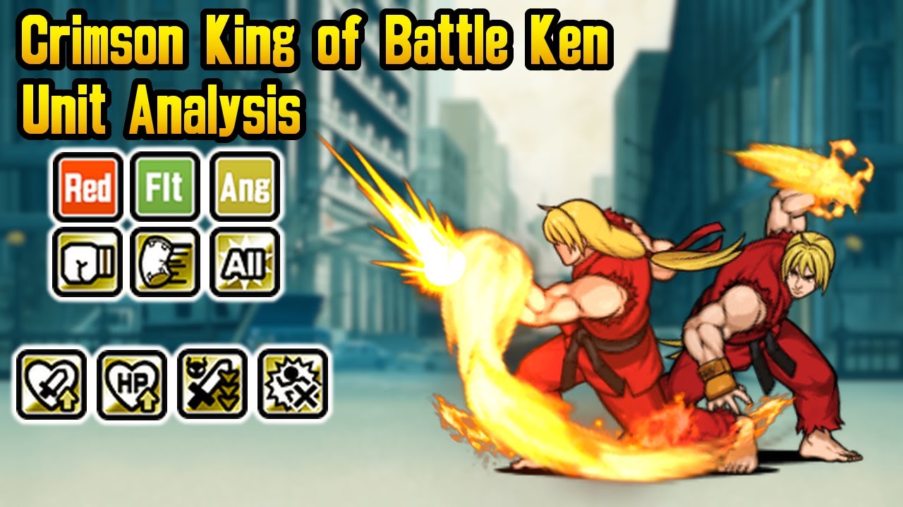 Crimson King of Battle Ken Analysis - The Battle Cats x Street Fighter