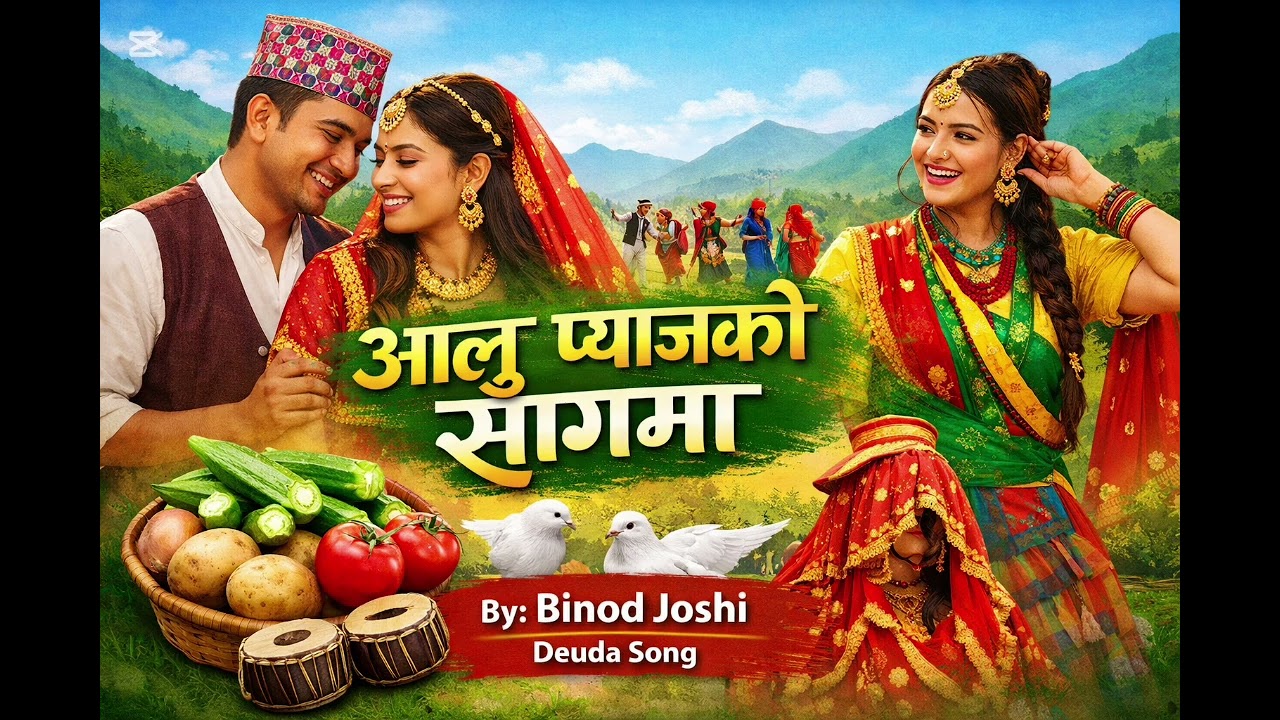 AALU PYAJ KO SAAG MAA // आलु प्याजको सागमा // NEW DEUDA SONG // BINOD JOSHI