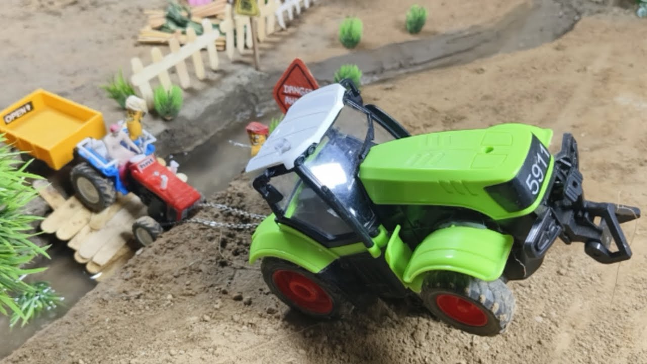 Mini Tractor Stuck on a Bridge After Rain! Rescue & Farm Work