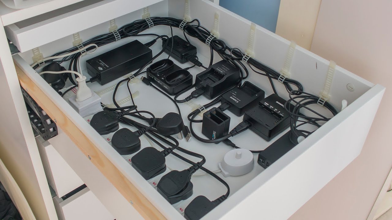 How to turn a drawer into a battery charging station