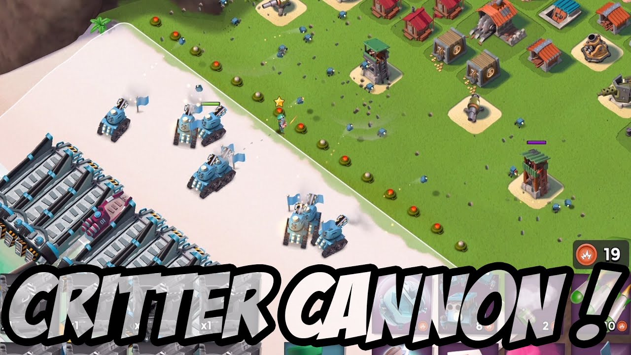 LES CANONS À BESTIOLES SUR BOOM BEACH !