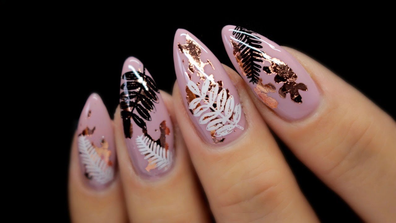 ♡ROSE GOLD WINTER NAILS | BEAUTYBIGBANG STAMPING PLATE REVIEW♡
