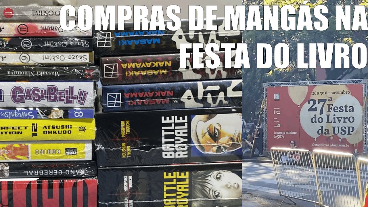 Compras de mangás na festa do livro da USP | 2025