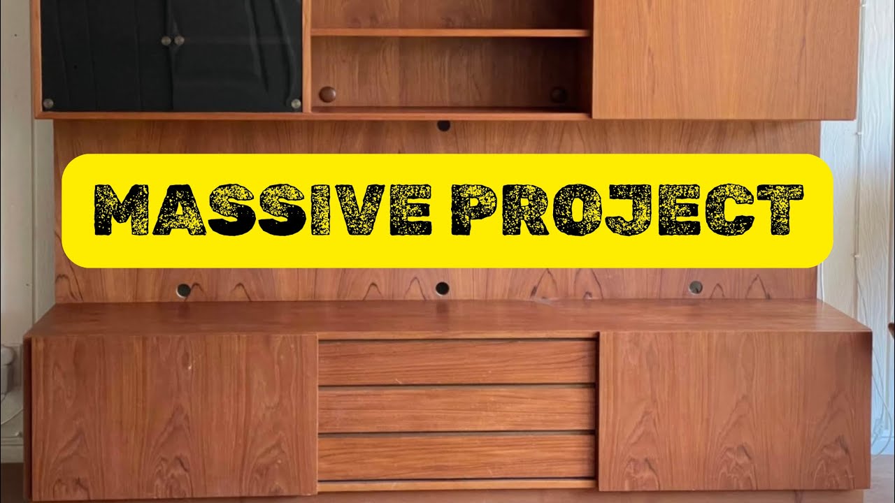 EXTREME TEAK MEDIA CONSOLE TRANSFORMATION || FURNITURE FLIPPING AND RESTORATIONS