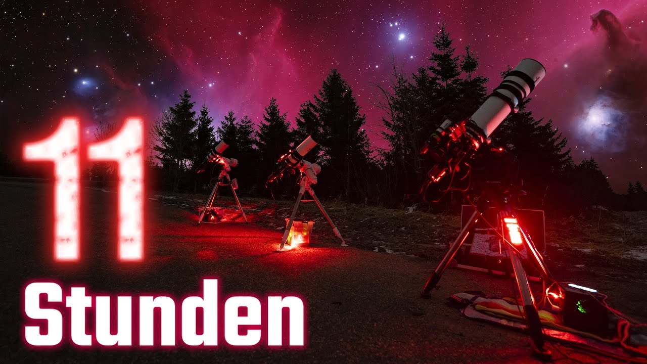 Ich habe 11 Stunden lang den Pferdekopfnebel mit meinem Teleskop fotografiert! #astrofotografie