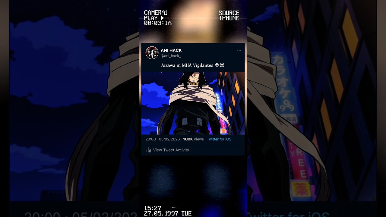 Aizawa in MHA Vigilantes ☠️💀 
