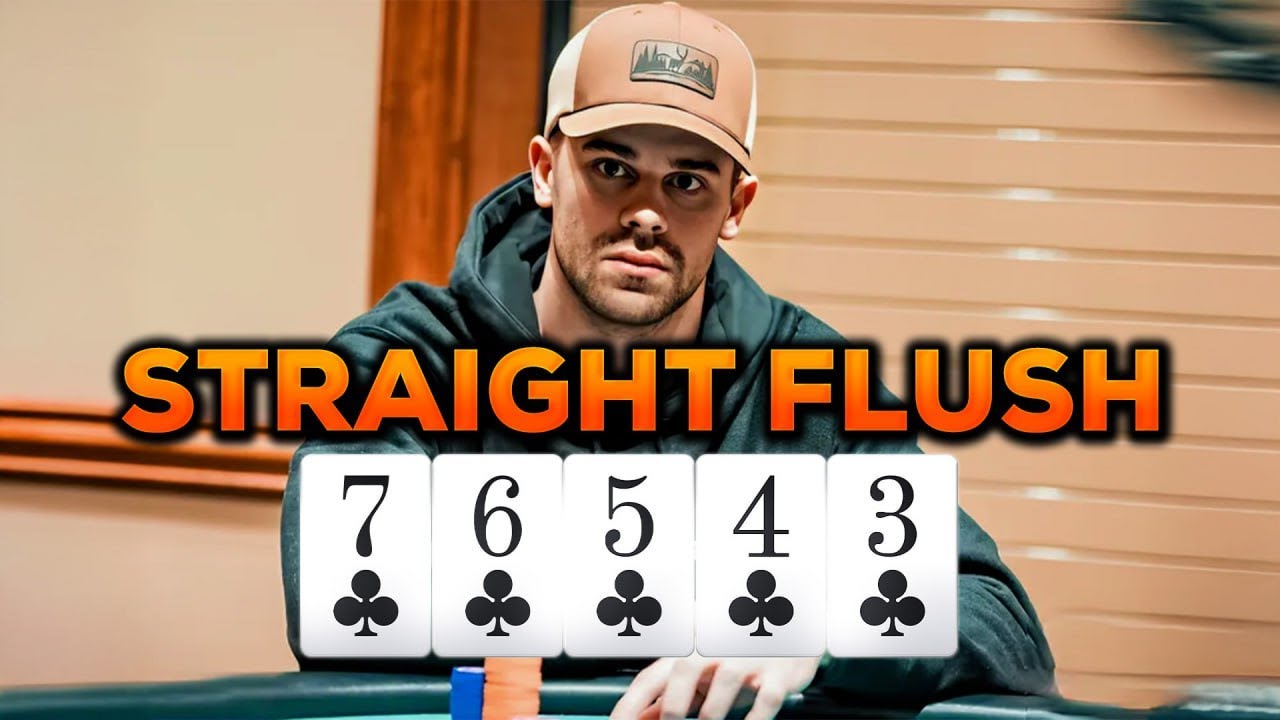 STRAIGHT FLUSH vs Pocket Aces! Insane Poker Hand!