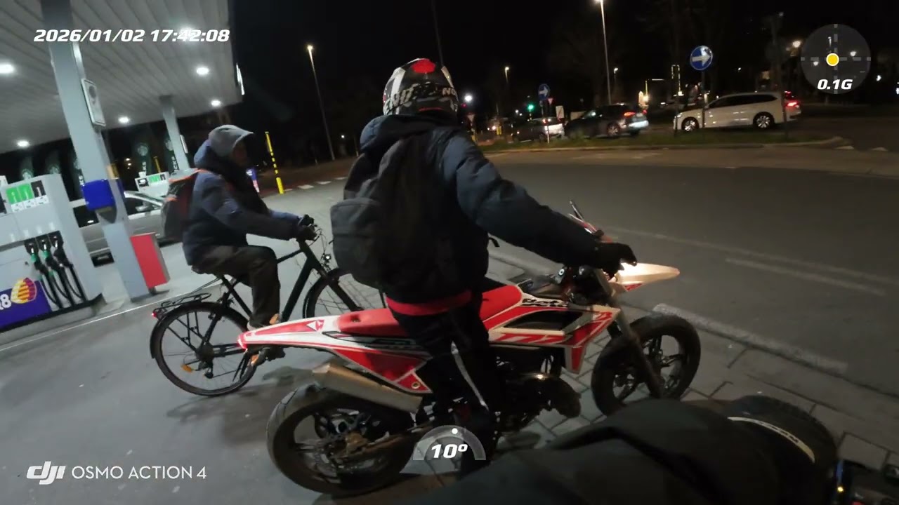 Night ride after I crashed at my gym 