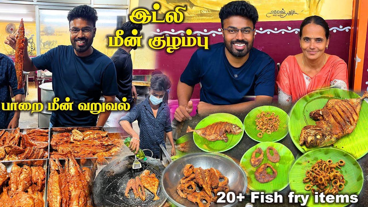 திருப்பூர்'ல இப்படி ஒரு கடையா 😱 சுட சுட இட்லி மீன் குழம்பு - 25 + Fish Fry Items -Central Fish Mart