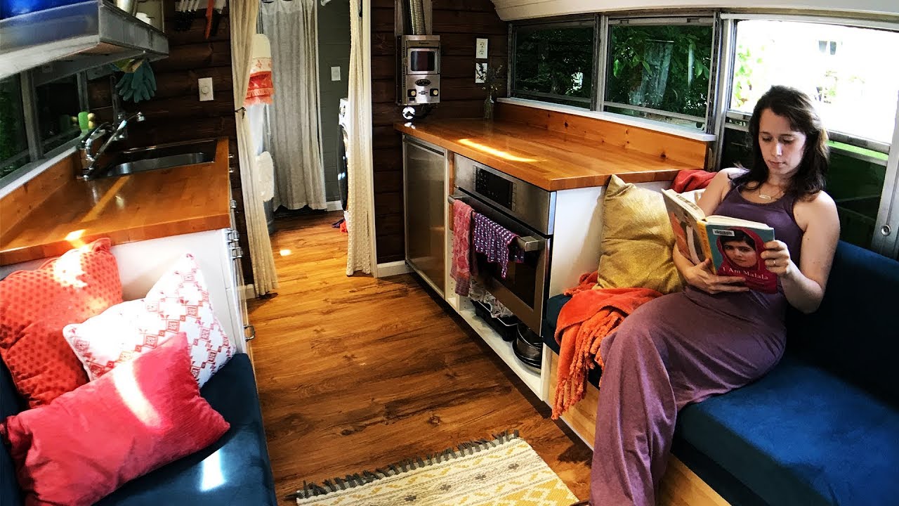 Tiny House School Bus Conversion - New Tour!