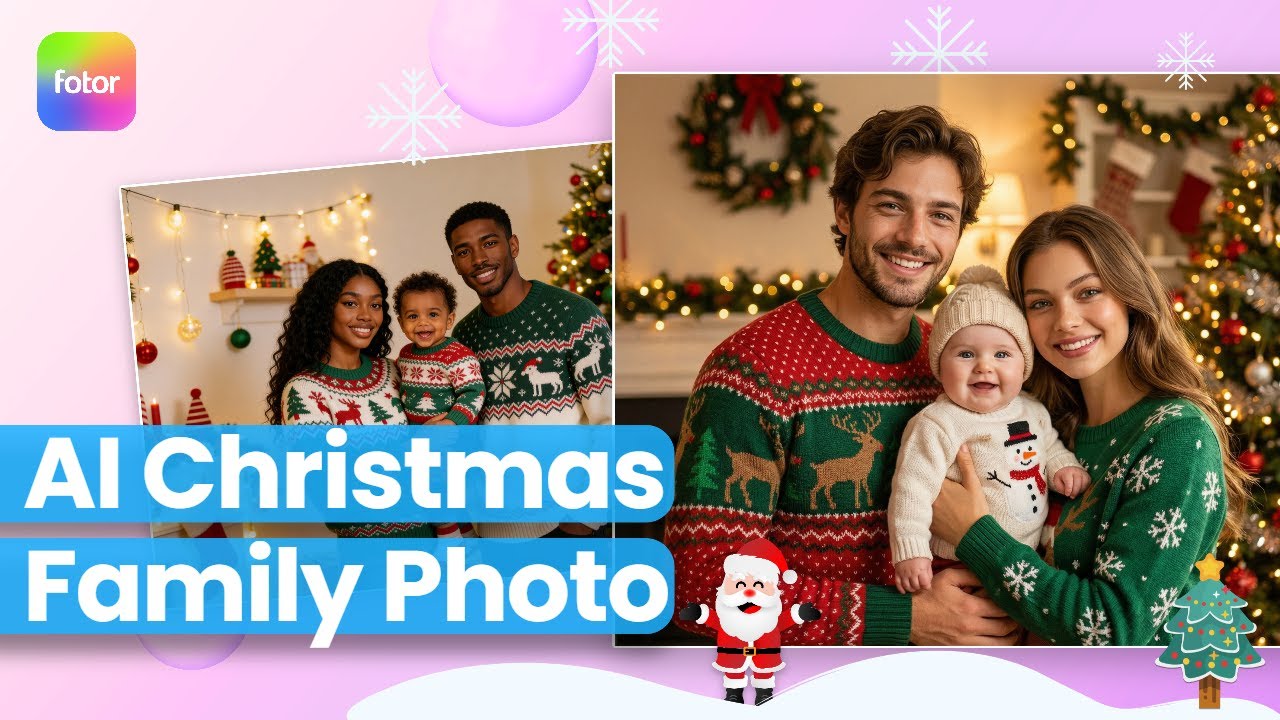 AI Christmas Family Pictures: Create Stunning Portraits with AI Photo Editing
