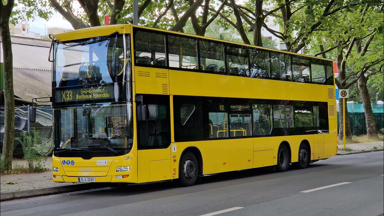 Mitfahrt im kompletten X33 von Galenstraße bis Wilhelmsruher Damm im MAN DL 07 3265