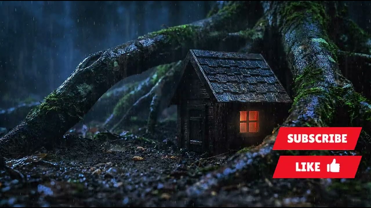Miniature House Rain Ambience | Cozy Night for Relaxation & Focus