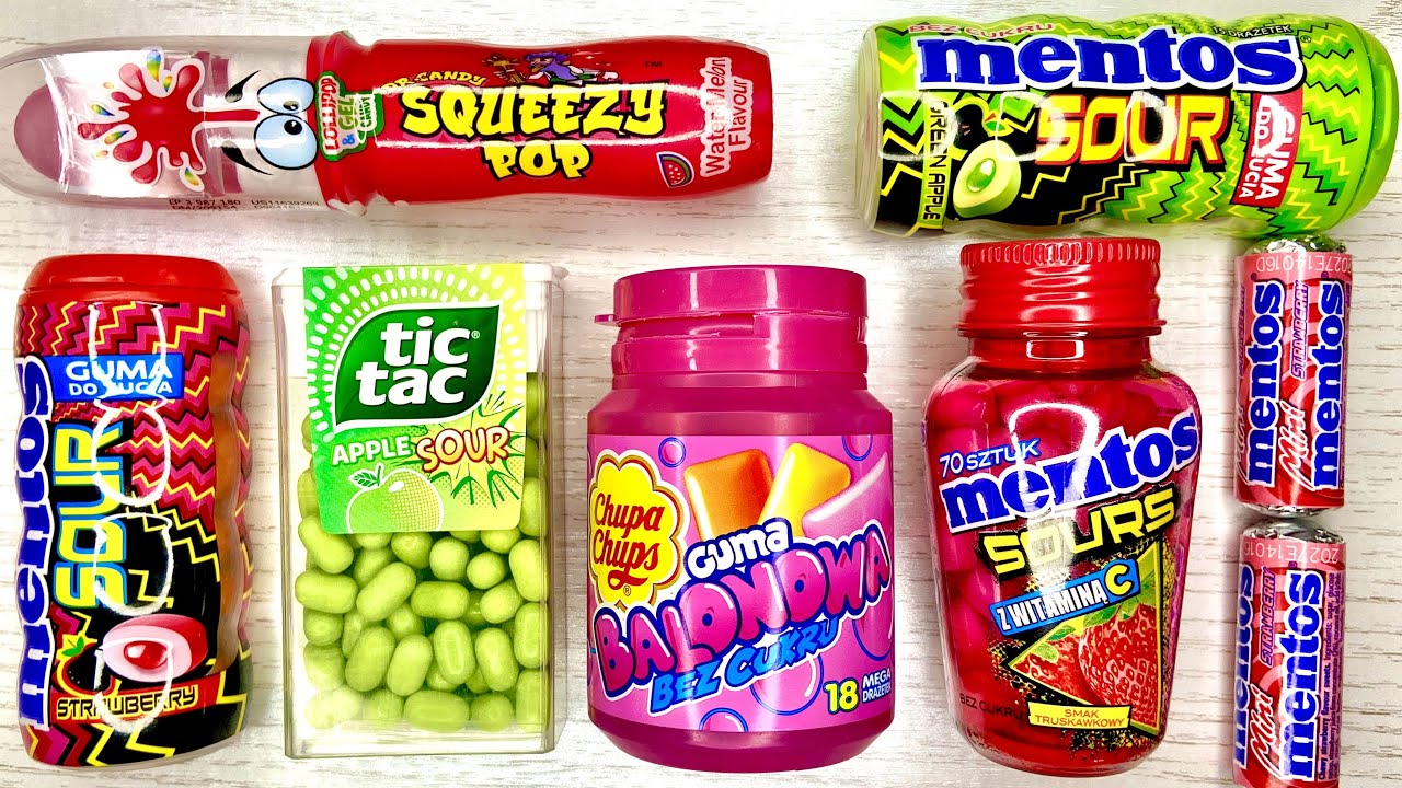 Some Lot's Of Tic Tac Mentos Chupa Chups Squeezy Pop | Lollipops Unpacking | ASMR | Satisfying Video