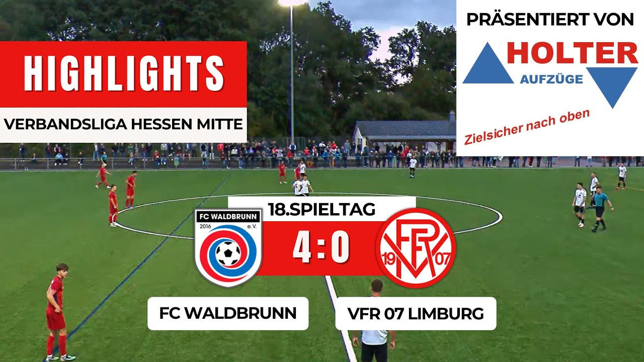 FC Waldbrunn - VfR 07 Limburg 4:0 | Verbandsliga Hessen Mitte | 18.Spieltag