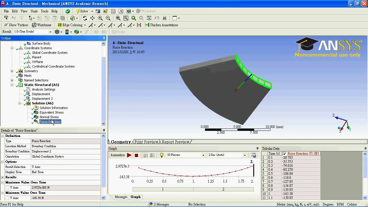 Belleville Washer simulation Ansys Tutorial