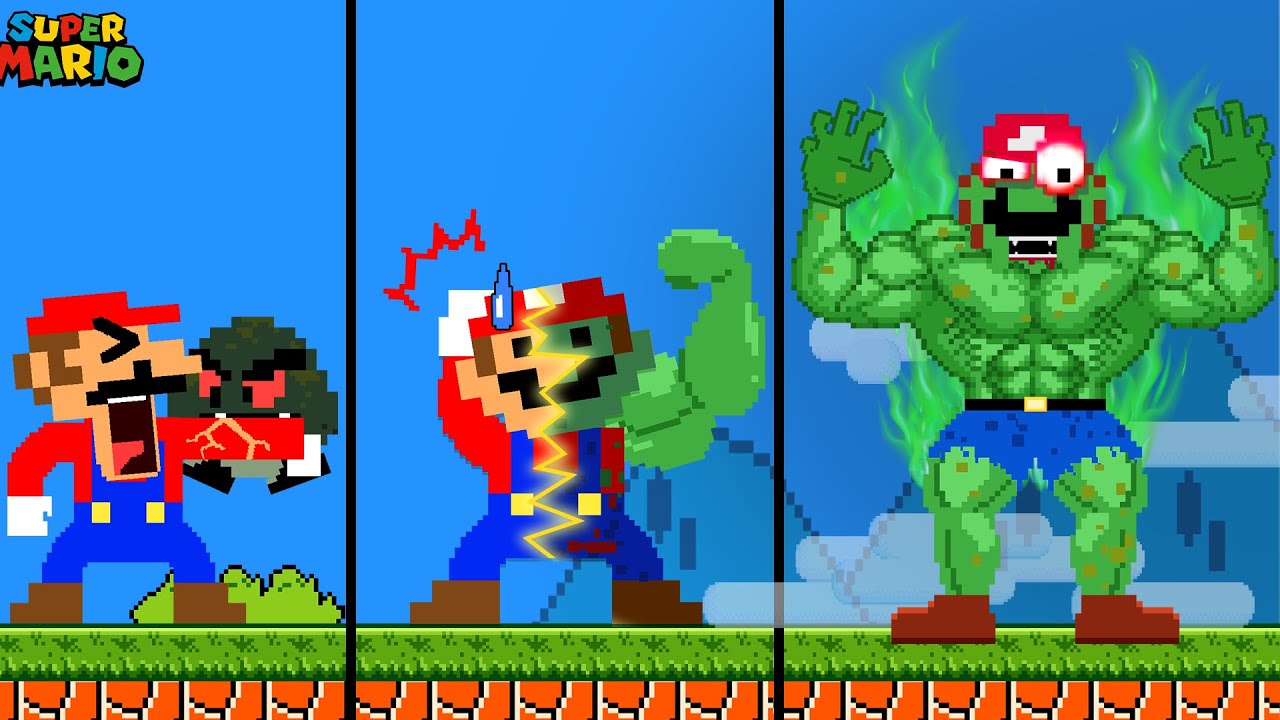 Super Mario Bros. but Mario becomes a Super Zombie? | King Bowser