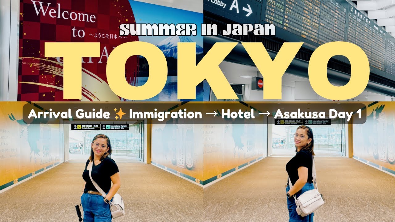 ARRIVING IN JAPAN 🇯🇵 IMMIGRATION PROCESS, HOTEL CHECK IN & DAY 1 IN ASAKUSA 
