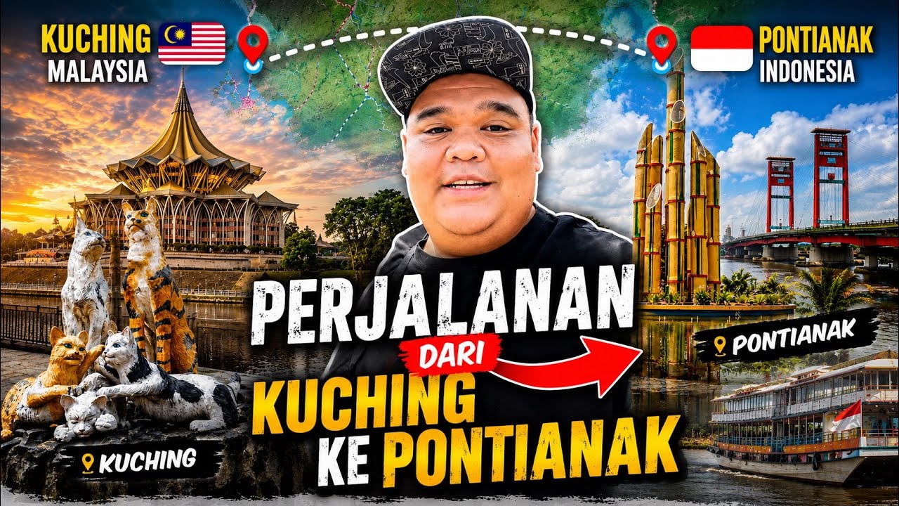 Day 1:Pejalanan Dari Kuching Ke Kota Pontianak Kalimantan Barat Indonesia