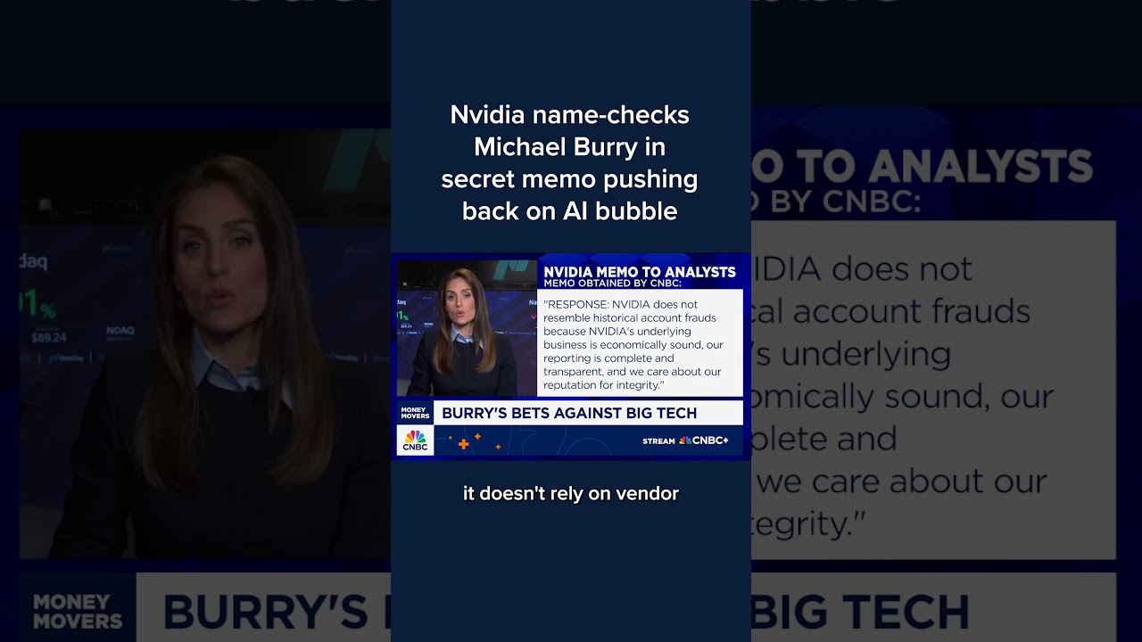 Nvidia name-checks Michael Burry in secret memo pushing back on AI bubble