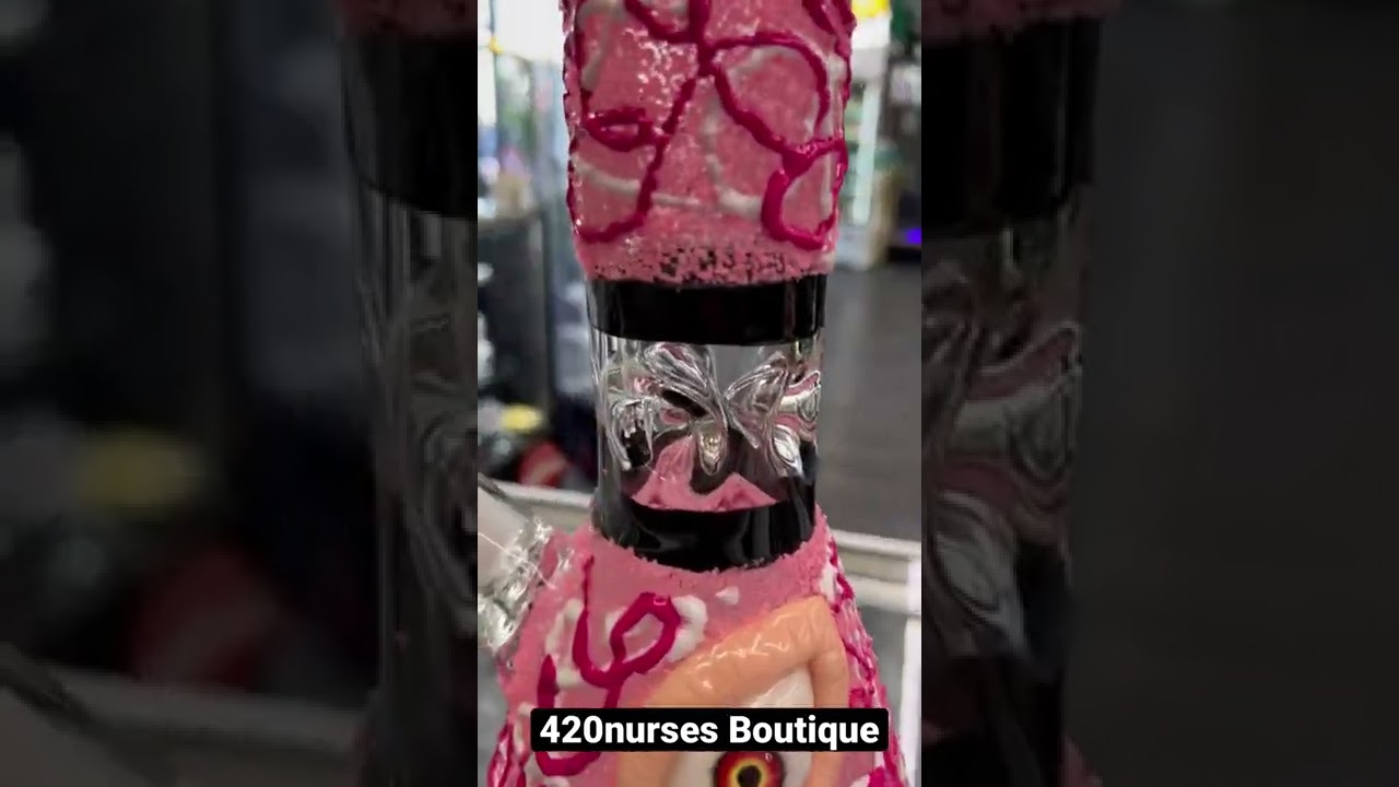 Boutique glass art beaker bong at  