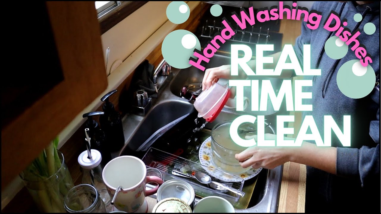 REAL TIME CLEAN WITH ME | SUNDAY CLEANING MOTIVATION | KITCHEN DISHES | HAND WASHING | TIME LAPSE