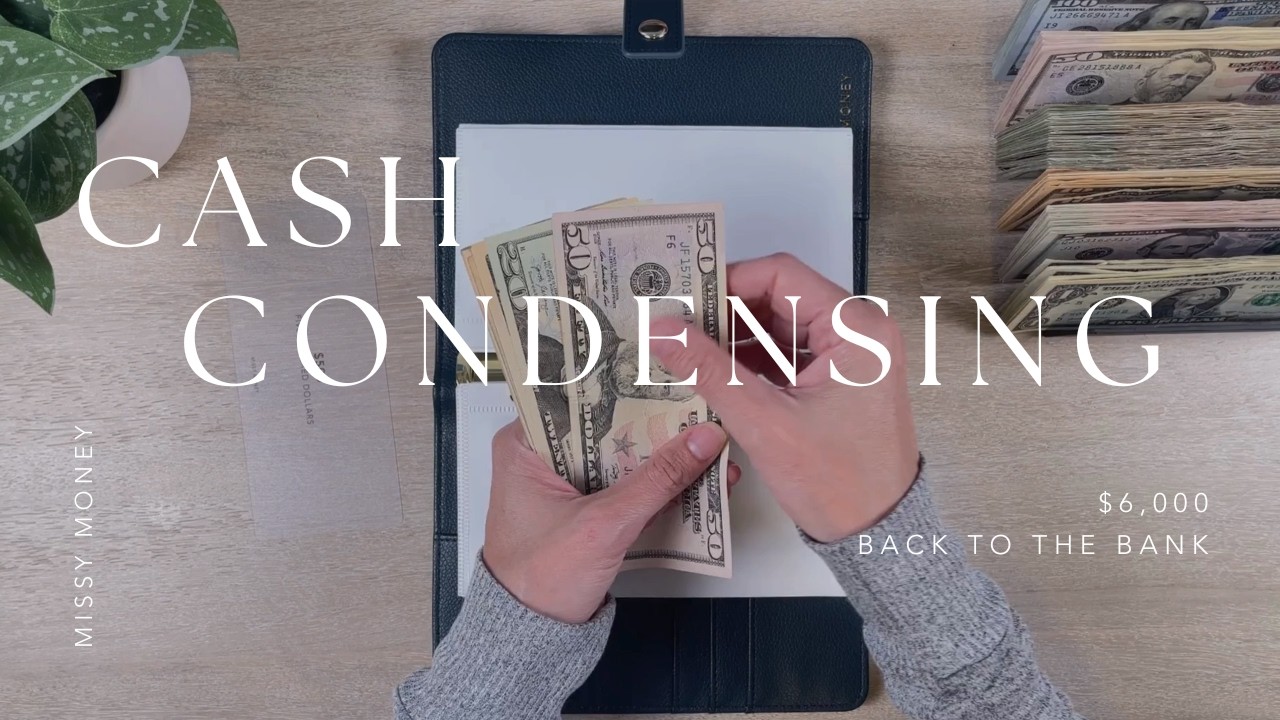 Cash Condensing | $6,000 to Savings | Savings Challenges + Sinking Funds | Cash Stuffing