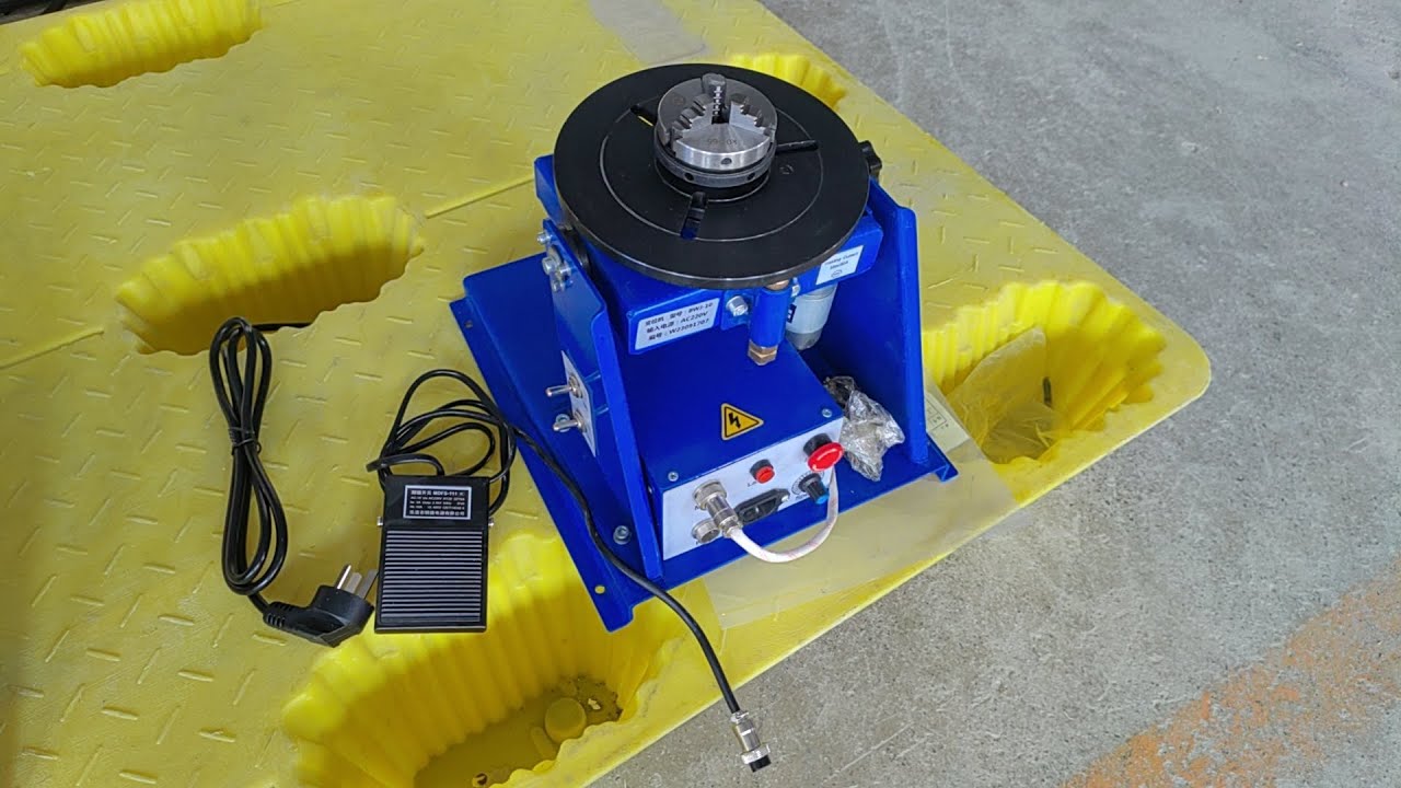 10kg rotary welding positioner with 65mm welding chuck product operation introduction