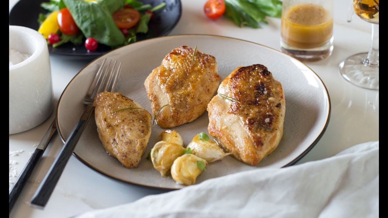 Crispy Skin Chicken w/t Lemon Rosemary Sauce