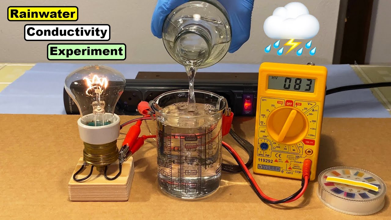 Rainwater electrical conductivity and pH test