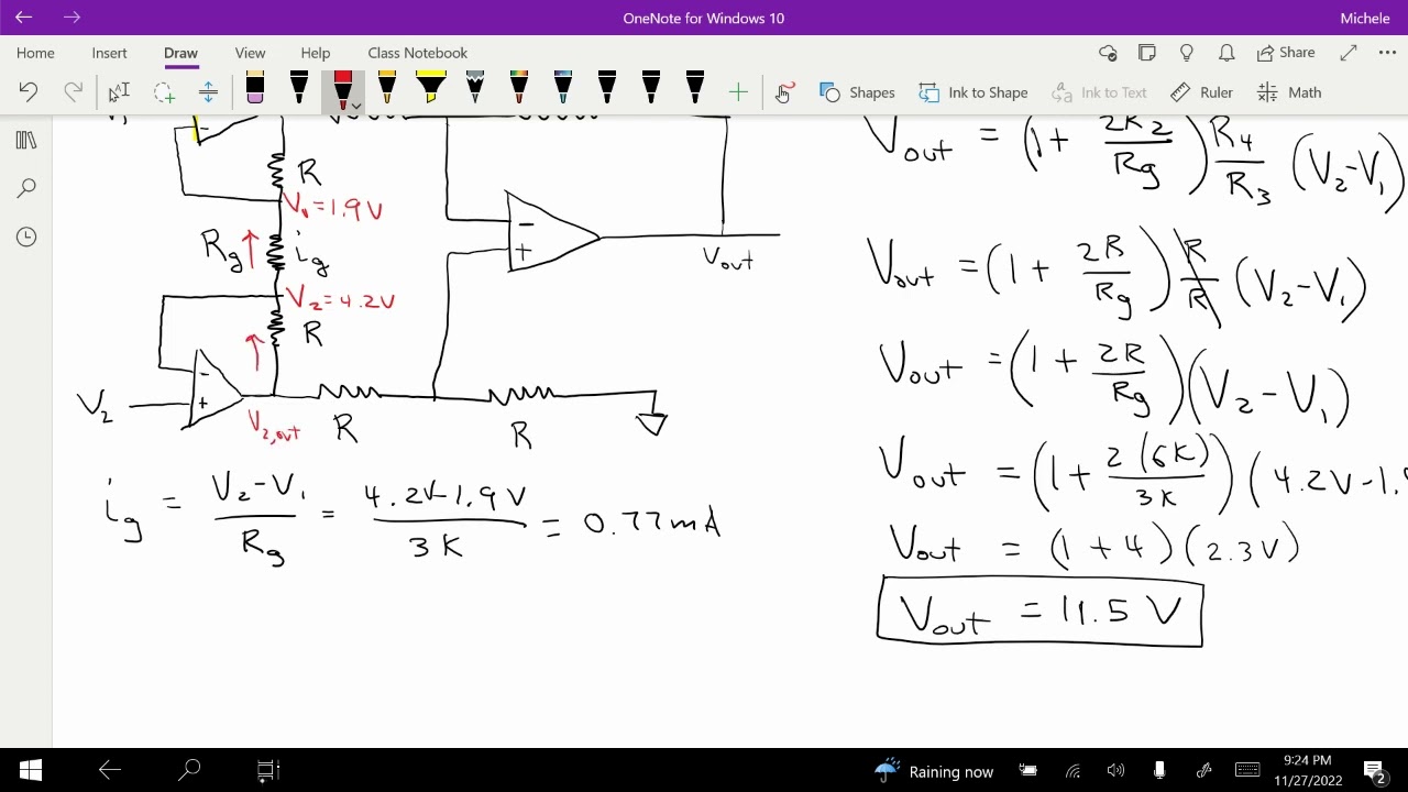Instrumentation Amplifier Problem