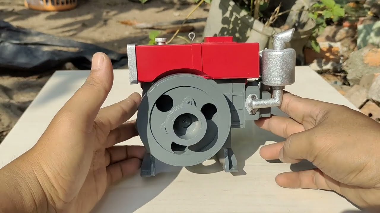Merakit miniatur diesel dongfeng PVC || mesin mini