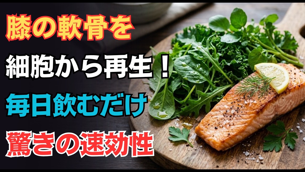 【シニア必見】膝の軟骨を細胞から再生！毎日飲むだけで驚くほど早く効く最強の習慣