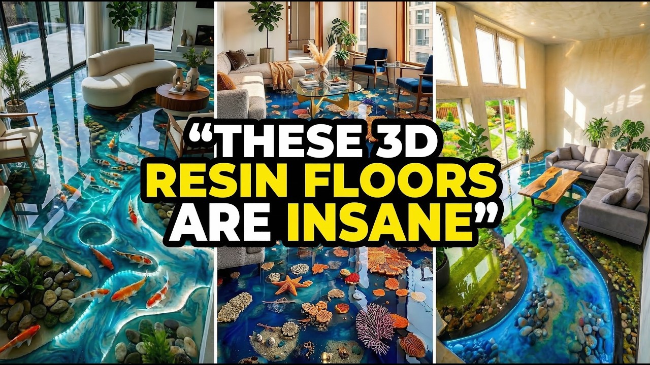 These 3D Resin Floors Are Insane #satisfying #homerenovation