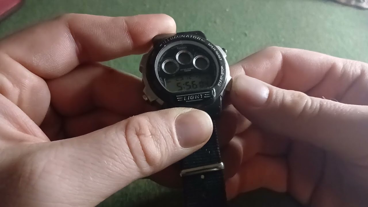 Как установить время на часах Casio W-727H