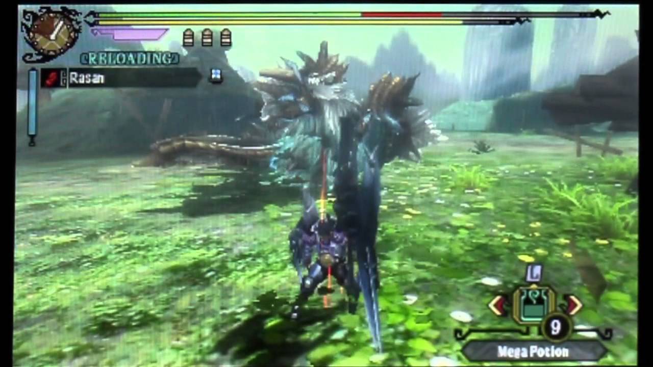 G Rank Zinogre Solo - Monster Hunter 3 Ultimate 3ds