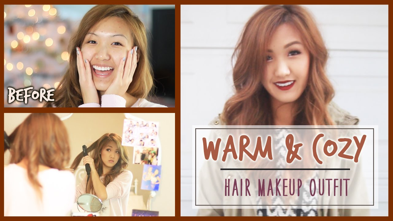 Warm & Cozy / Hair, Makeup, Outfit (under 20 minutes!) | ilikeweylie