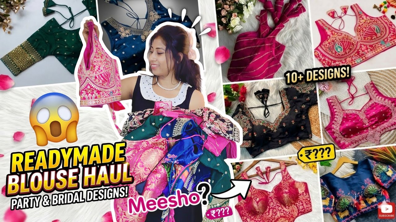 ✨Huge✨ Readymade Designer Blouses for Saree & Lehenga/ Meesho Blouse Haul under 500/- /TryOn  #haul 