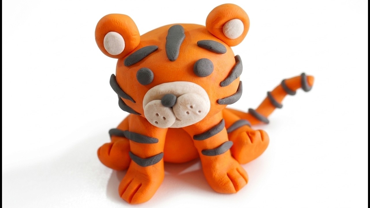 Cómo hacer un tigre de plastilina paso a paso de manera fácil y rápida