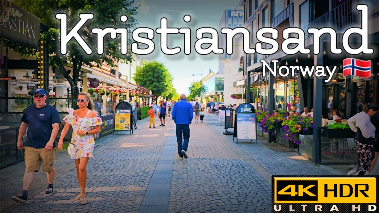 👣Walk with Me in Kristiansand in Norway | City Center | 4K HDR | July 2024👣